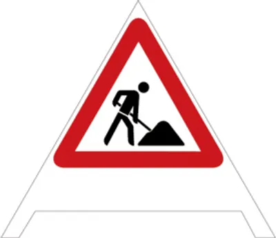 Produktbild von Faltsignale, fluoreszierend, Baustelle | 900x0 mm, 1 Stk