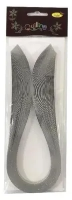 Image de Bandes de quilling 10 mm x 50 cm, argent pailleté, lot de 50 - Galeria Hobby