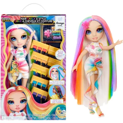 Obrázok produktu pre Rainbow High Hair Chalk & Style Doll- Amaya (Rainbow), Modelka, Žena, 4 rok / roky, Chlapec / dievča, 280 mm, Viacfarebný