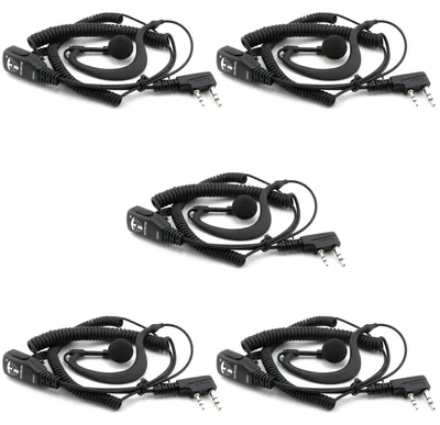 Produktbild von TechSide Kopfbügelmikrofon 2 Pin Kenwood Spiralkabel | Funkgeräte | Kompatibel m