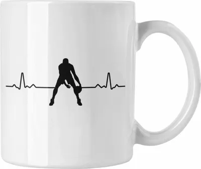 Produktbild von Trendation - Basketball Tasse Geschenk Basketballspieler Coach Trainer Geschenkidee Lustige Tasse Basketballer Jungs Jungen (Weiß)