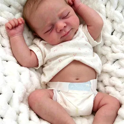 Zdjęcie produktu dla Realistyczna lalka typu "Reborn" wykonana z silikonu, 45 cm, z akcesoriami