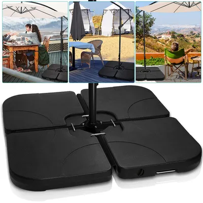 Immagine prodotto di Jopassy Portascialli Set di 4 supporti per ombrelloni 50x50CM Portascialli Piastre di zavorramento