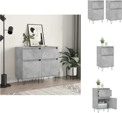 Obrázok produktu pre vidaXL Príborníky 2 ks. Betónová sivá 40x35x70 cm materiál na báze dreva - Príborníky