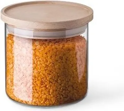 Zdjęcie produktu dla Simax Pojemnik na żywność z drewnianą pokrywką 0,5 l
