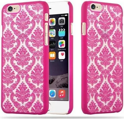 Produktbild von Cadorabo Hülle für Apple iPhone 6 / 6S Schutz Hülle in Rosa Hard Case Schutzhülle Blumen Etui Handyhülle