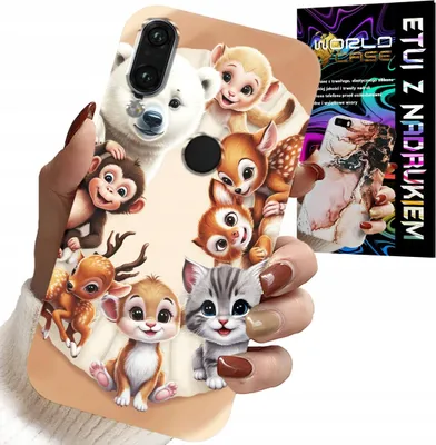 Image de Étui Pour Huawei P Smart 2019 - Étui Pour Enfants Avec Animaux De La Forêt