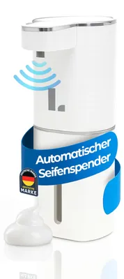 Produktbild von Automatischer Seifenspender 420 ml – Infrarotsensor, berührungsloser Seifenspender, USB-aufladbar, berührungslos für Küche, Bad und Händewaschen (Schaumseifenspender, 1 Stück)