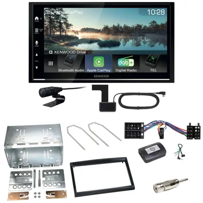 Produktbild von Kenwood DMX7722DABS Android Auto CarPlay Einbauset für Peugeot 307 Citroen C2 C3