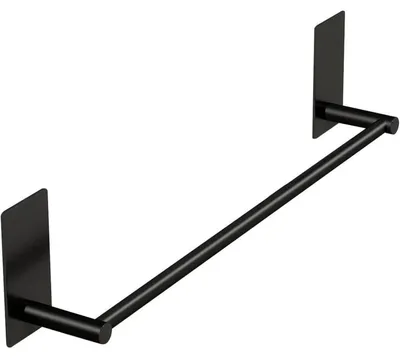 Productafbeelding van Handdoekhouder zonder boren, 40 cm, roestvrij staal SUS304, zwart, wandmontage, plakbaar, geschikt voor badkamer en keuken