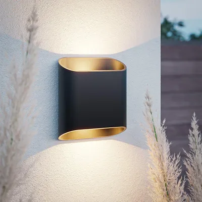 Image de HOFTRONIC - Applique murale LED 11W 3000K IP65 Noir Up & Down