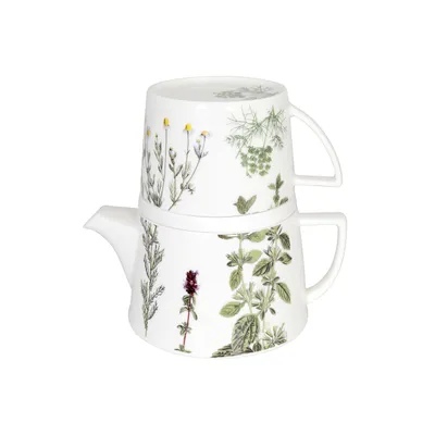 Image de Könitz Teeset Kräuter, blanc/vert, 3 pièces (1 set)
