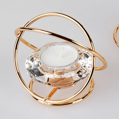 Teelichthalter, Leuchter WILI WELLE für 1 Kerzen L. 10cm gold Formano WA