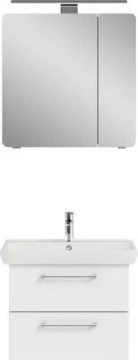 Produktbild von Pelipal Badmöbel-Set BxHxT 70 x 200 x 44 cm Frontfarbe weiß mit Waschtisch Keramik weiß Griff chrom H10569011400M11