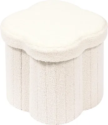 Imagen del producto de Puf con espacio de almacenamiento, asiento plegable, 32x32x32 cm, ideal para pasillos y salones