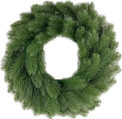 Produktbild von Tannenkranz Kunstkranz, Türkranz Weihnachten Haustür, Adventskranz künstlich, grün 32cm