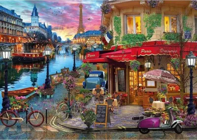 Zdjęcie produktu dla GIBSONS Puzzle Zachód słońca nad Sekwaną, 1000 elementów