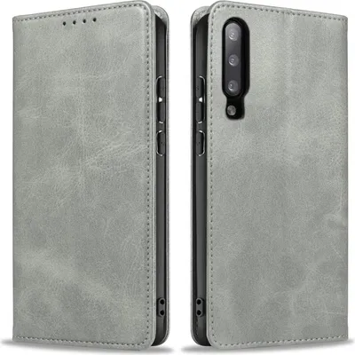 Produktbild von Handyhülle für Samsung Galaxy A70 / A70s Kunstleder Flip Cover Hülle Handytasche Case Kartenfach Farbe: Grau