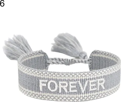 Produktbild von Wickelarmbänder für Damen, Quaste, exquisite Handdekoration, besticktes Armband mit Buchstaben „n“ für Freunde-6