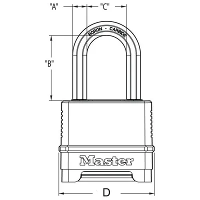 Obrázek produktu pro Kombinační visací zámek M175EURDLH - Master Lock Excell - 56mm