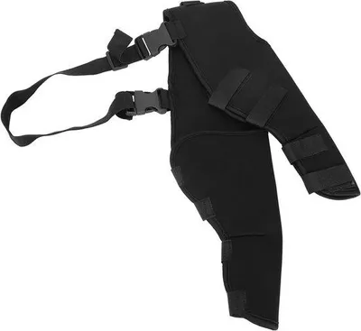 Image de Genouillère réglable pour chiens, support de jambe noir