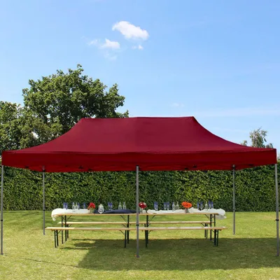Zdjęcie produktu dla 3x6 m Namiot Ekspresowy PREMIUM Stal 40 mm, czerwony
