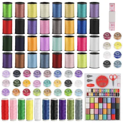 Productafbeelding van Naaigaren set - 74-delig - Naaigaren voor naaimachine - Polyester - Gemengde kleuren