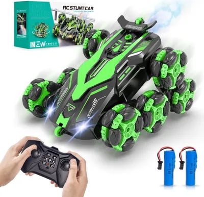 Image de Voiture télécommandée à partir de 4 5 6 8 10 ans, voiture RC avec télécommande, RC Drift Car à l'échelle 1:16 avec lumières LED de pulvérisation, télécommandée en 2,4 GHz