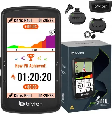 Obrázok produktu pre Bryton Rider S810 GPS cyklopočítač s 3,5-palcovým dotykovým displejom, výdržou 50 hodín a vodotesnosťou IPX7