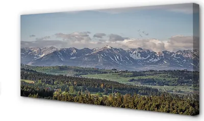 Produktbild von Leinwandbild 140x70 Wandkunst Berge