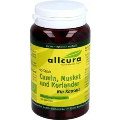 Productafbeelding van Komijn, nootmuskaat en koriander, biologische capsules, 90 stuks