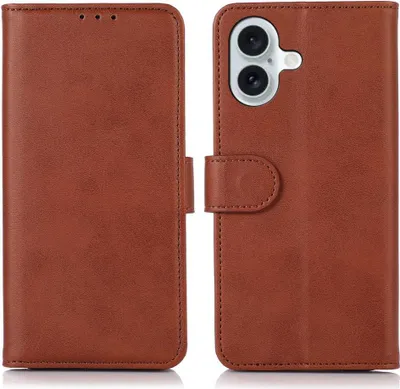 Produktbild von Mobigear Wallet iPhone 17 Hülle Klapphülle Geldbörse - Braun