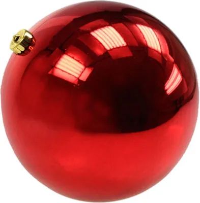 Produktbild von XXL Weihnachtskugel Rot 20cm Kunststoff wetterfest Christbaumschmuck