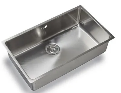 Imagen del producto de Fregadero de cocina, de un solo seno, en acero inoxidable satinado.