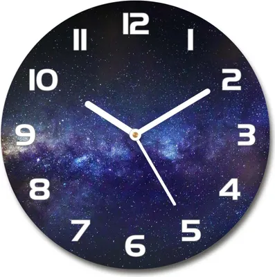Produktbild von Wanduhr aus Glas 30fi Glasbild Glasuhr Gehärtetes Glas - weisse-zeiger - Milky Way