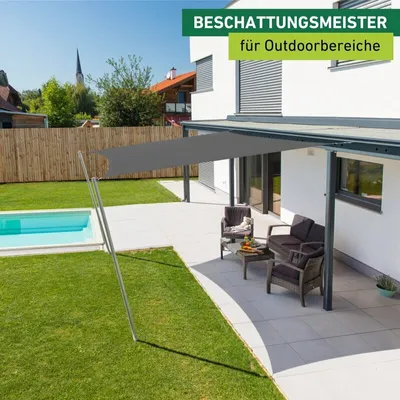Produktbild von Sonnensegel Viereck, 5x5m, anthrazit, wasserabweisend