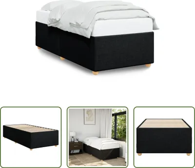 Produktbild von The Living Store Bettgestell Schwarz 80x200 cm Stoff