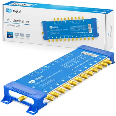 Produktbild von hb-digital Multischalter SAT UHD-MS 9/12 bis zu 12 Teilnehmer