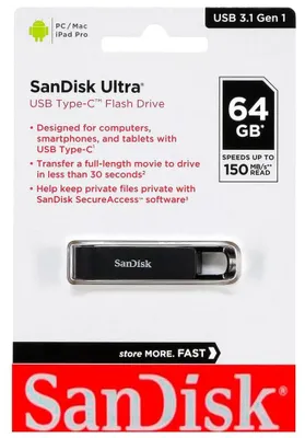 Productafbeelding van SanDisk Ultra - USB-flashgeheugen - 64 GB - USB 3.1 Gen 1 / USB-C