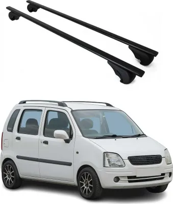 Produktbild von Dachträger Grundtäger für Opel Agila 2000-2007 75kg Metall Schwarz 2 tlg
