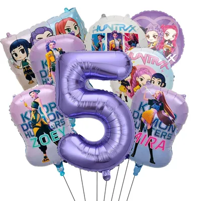 Folieballons, 8 Stück, bunt, für Helium, Geburtstag, Party