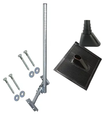 Produktbild von PremiumX BASIC X120-48F SAT Teleskop-Dachsparrenhalter 120cm Mast 48mm Dach Montage-Set schwarz