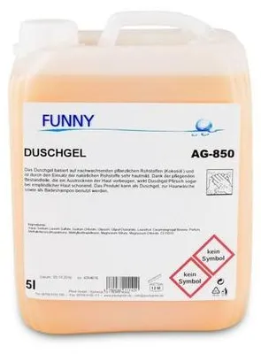 Produktbild von Duschgel mit Pfirsichduft im Kanister, Inhalt:5 l