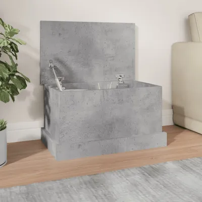 Produktbild von vidaXL Truhla betonová šedá 50x30x28 cm odvozený dřevěný výrobek