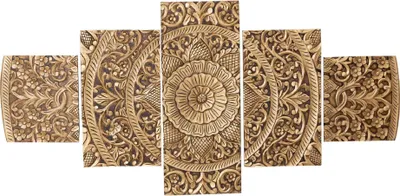 Produktbild von PTMD – Sharlene Wandpaneel – Gold – 180 x 1,5 x 90 cm – 5er-Set