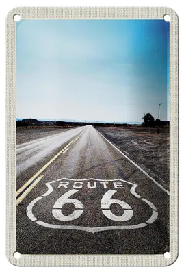 Produktbild von Blechschild Reise 12x18cm USA Amerika Straße Route 66 Chicago Schild