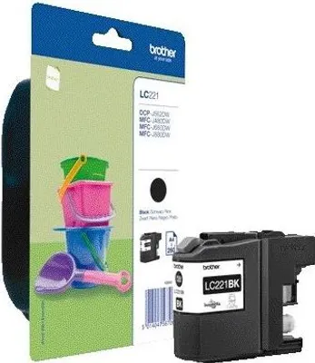 Produktbild von Brother - Tintenpatrone LC-221BK schwarz | 5 Stück