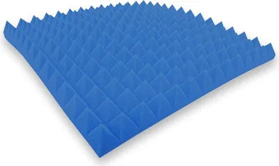 Produktbild von Dibapur Pyramiden Color Schaumstoff (Blau) ca.49x49x5cm) Akustikschaumstoff Schall Schutz Dämmung