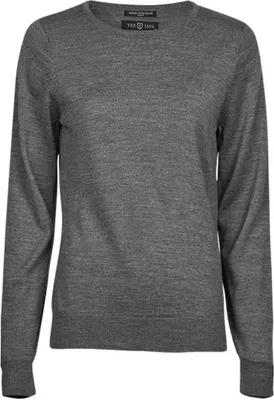 Produktbild von Tee Jays 6006 | WomenŽs Crew Neck Sweater S bis XXL - Farbe: Grey Melange - Größe: M