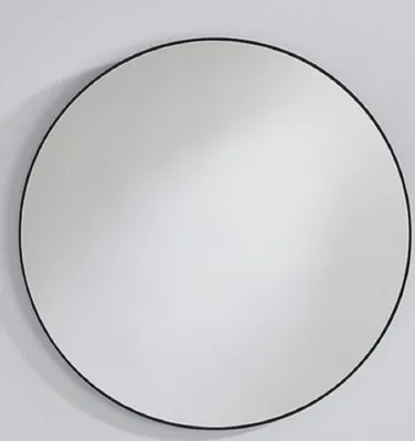 Produktbild von Casa Padrino Luxus Spiegel Schwarz Ø 85 cm - Runder Wandspiegel mit Metallrahmen - Garderoben Spiegel - Schlafzimmer Spiegel - Luxus Möbel